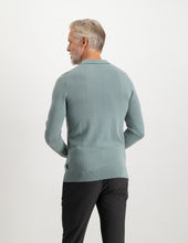 Load image into Gallery viewer, Saint Steve - Berend Knitted Polo Long Sleeve Silver Green
